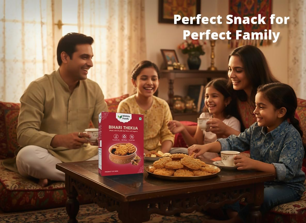 Mithila Foods Thekua With Jaggery & Shuddh Desi Ghee - Distacart