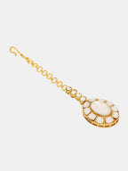 Ruby Raang 22k Gold Polished Kundan Maang Tikka - Distacart