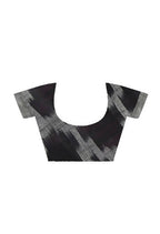 Mominos Fashion Moeza Pink & Black Bhagalpuri Handloom Ikat Pure Cotton Saree with unstitched Blouse piece - Distacart