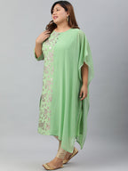 Janasya Women's Light Green Poly Crepe Foil Print Casual Straight kurta - Distacart
