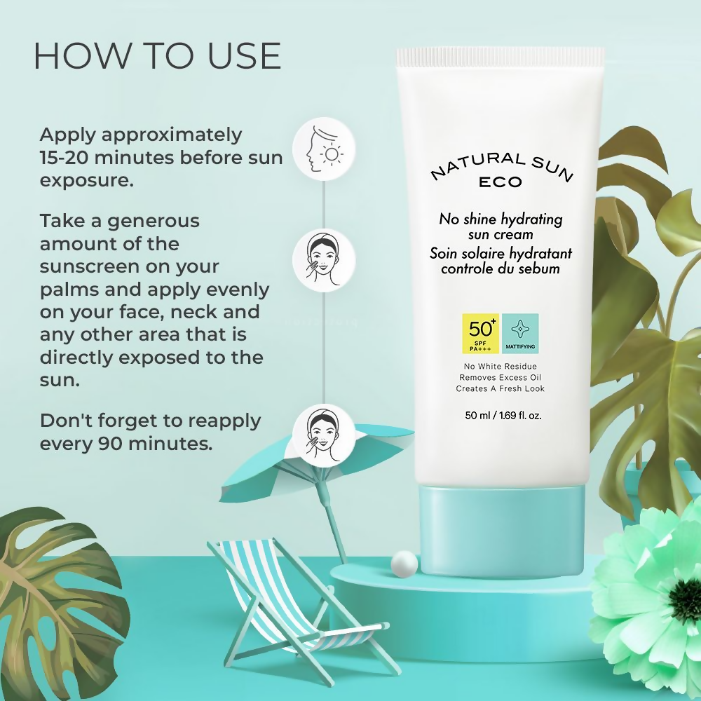 The Face Shop Naturalsun Eco No Shine Hydrating Sun Cream - Korean Skincare