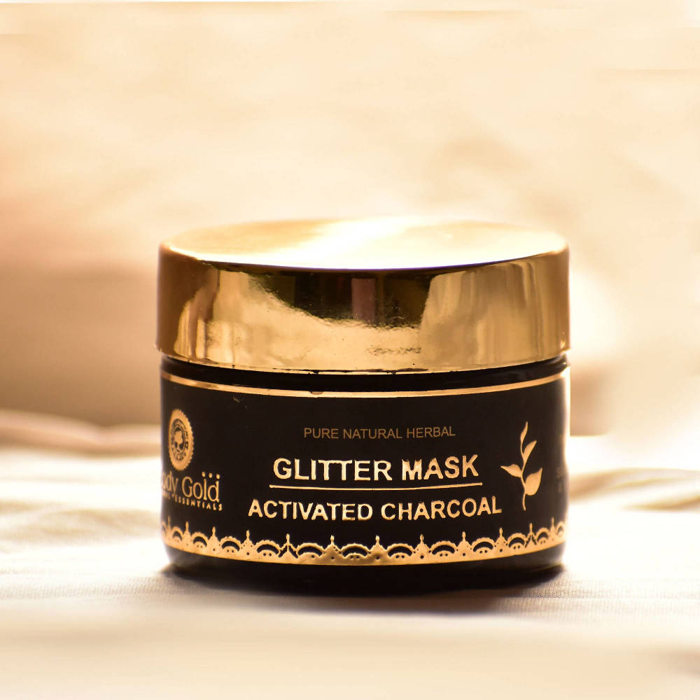 Body Gold Glitter Mask - Activated Charcoal Peel Off