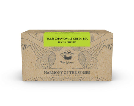 Tea Sense Tulsi Chamomile Green Tea Bags Box