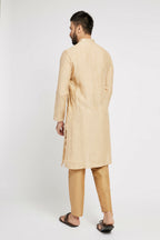 Ethnic India Beige Men's Kurta Ethnic Motifs
