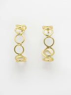 NVR Women Gold-Plated Contemporary Half Hoop Earrings - Distacart