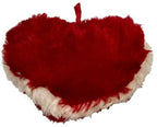 Red & Milky Love Heart Shape Pillow (Fur) Cushion