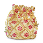 JS Fashion Embroidered Handcrafted Wedding Potli Bag with Beads