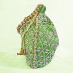 JS Fashion Embroidered Handcrafted Wedding Potli Bag with Beads