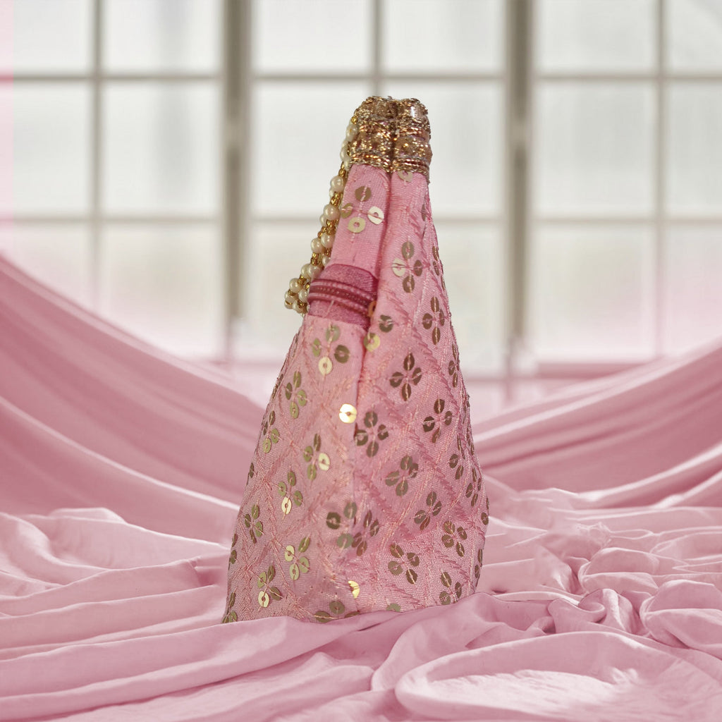 JS Fashion Wedding Potli Bag for Women with Drawstring Closure