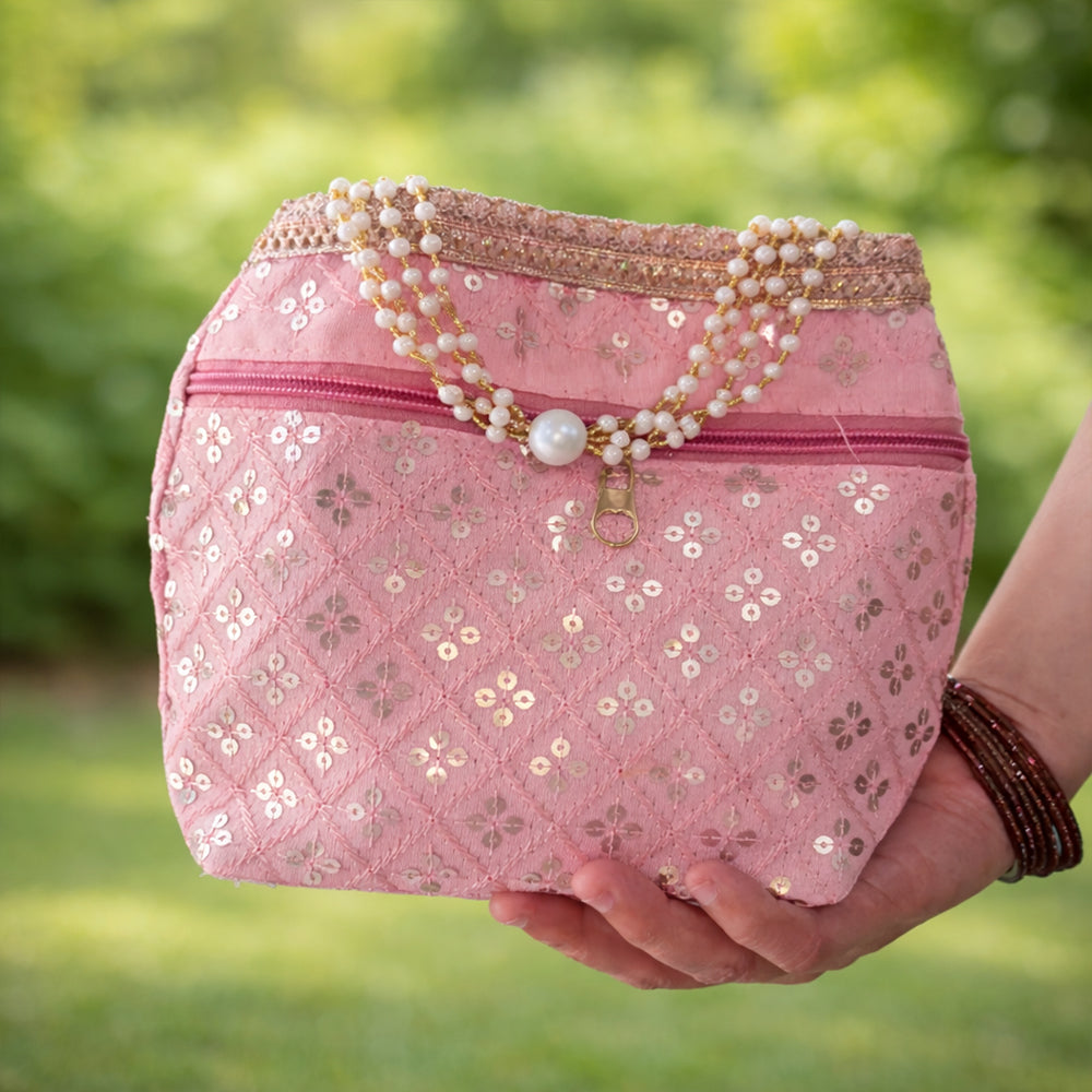 JS Fashion Wedding Potli Bag for Women with Drawstring Closure