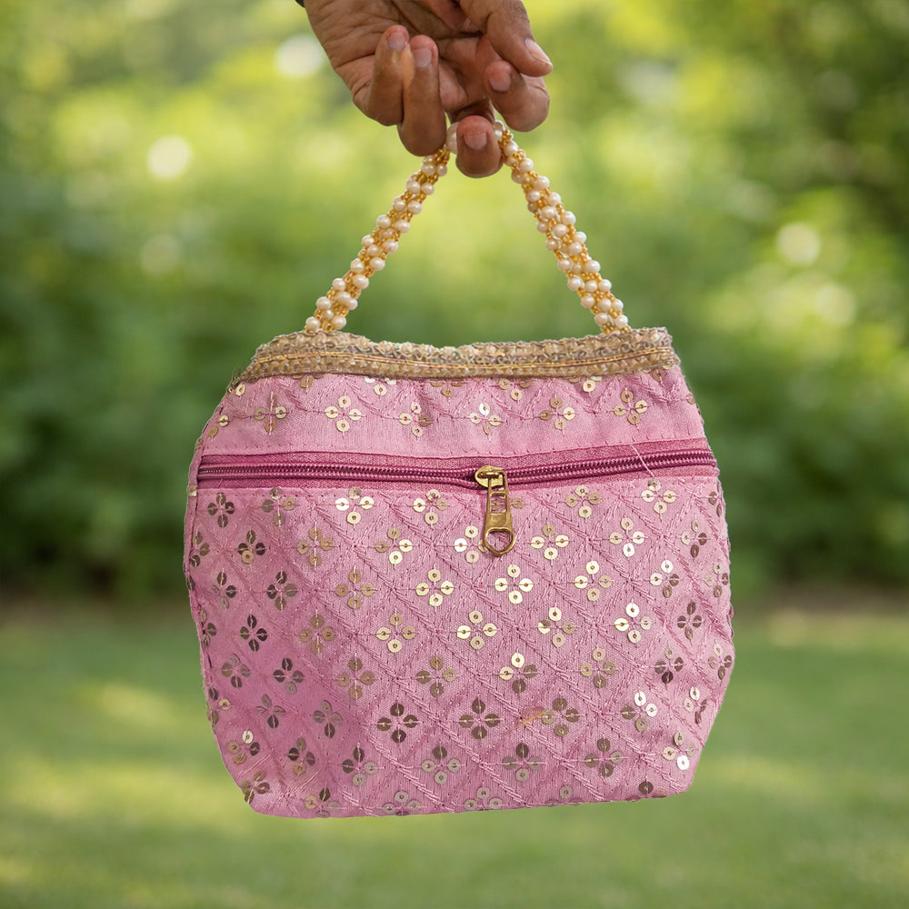 JS Fashion Wedding Potli Bag for Women with Drawstring Closure