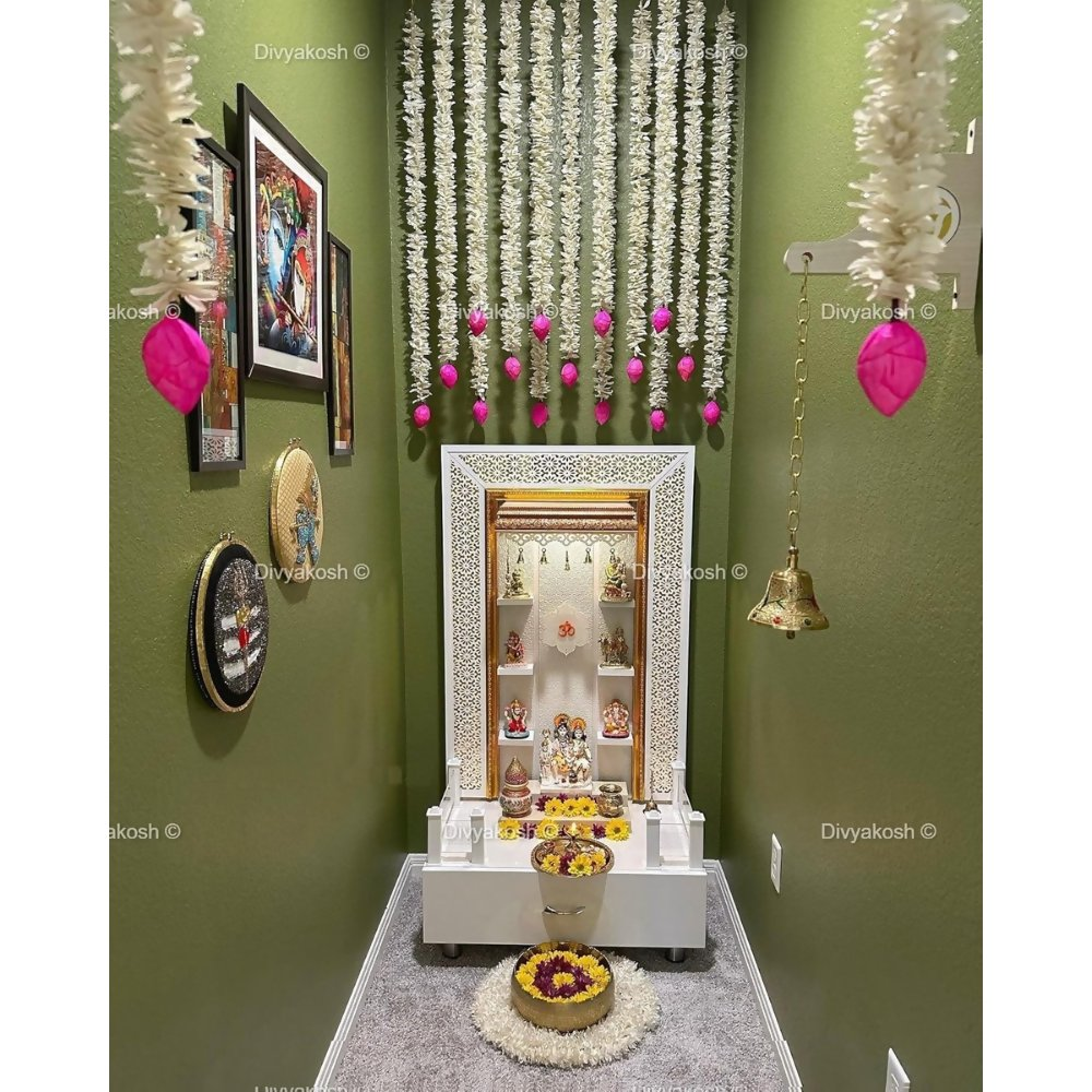 Divyakosh Jasmine Flowers with Lotus Budds for Home Decoration