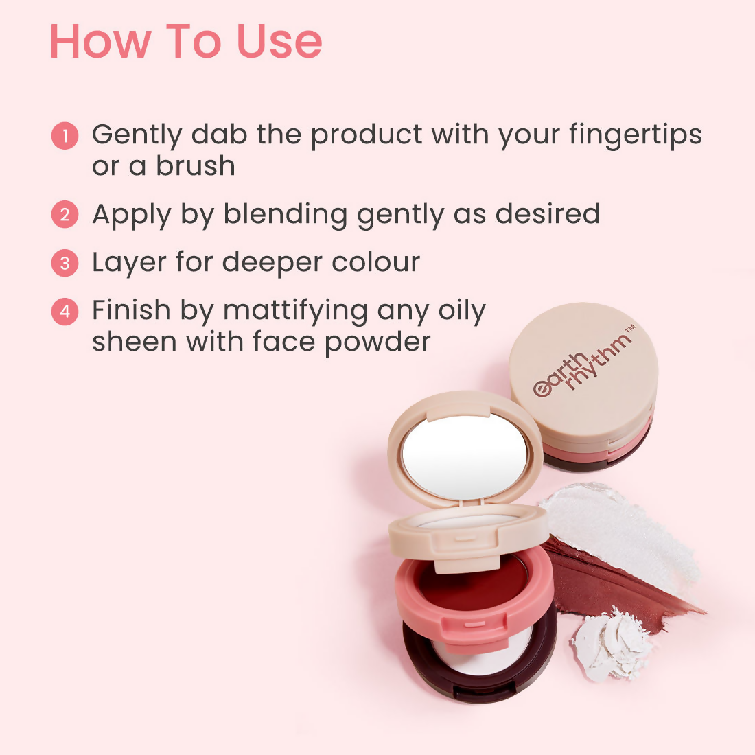 Earth Rhythm Dab Set 3-In-1 Face Palette - Chardonnay