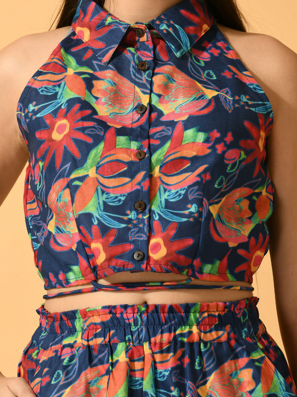 Myshka Women's Multi Printed Top With Shorts