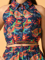 Myshka Women's Multi Printed Top With Shorts