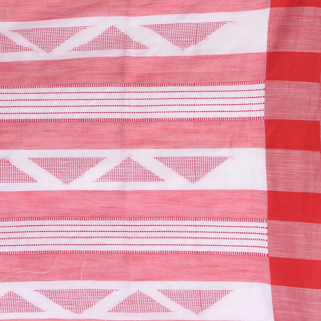 Piyari Fashion Handloom White Cotton Saree - Distacart
