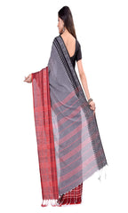 Piyari Fashion Handloom Grey Cotton Begampuri Saree - Distacart