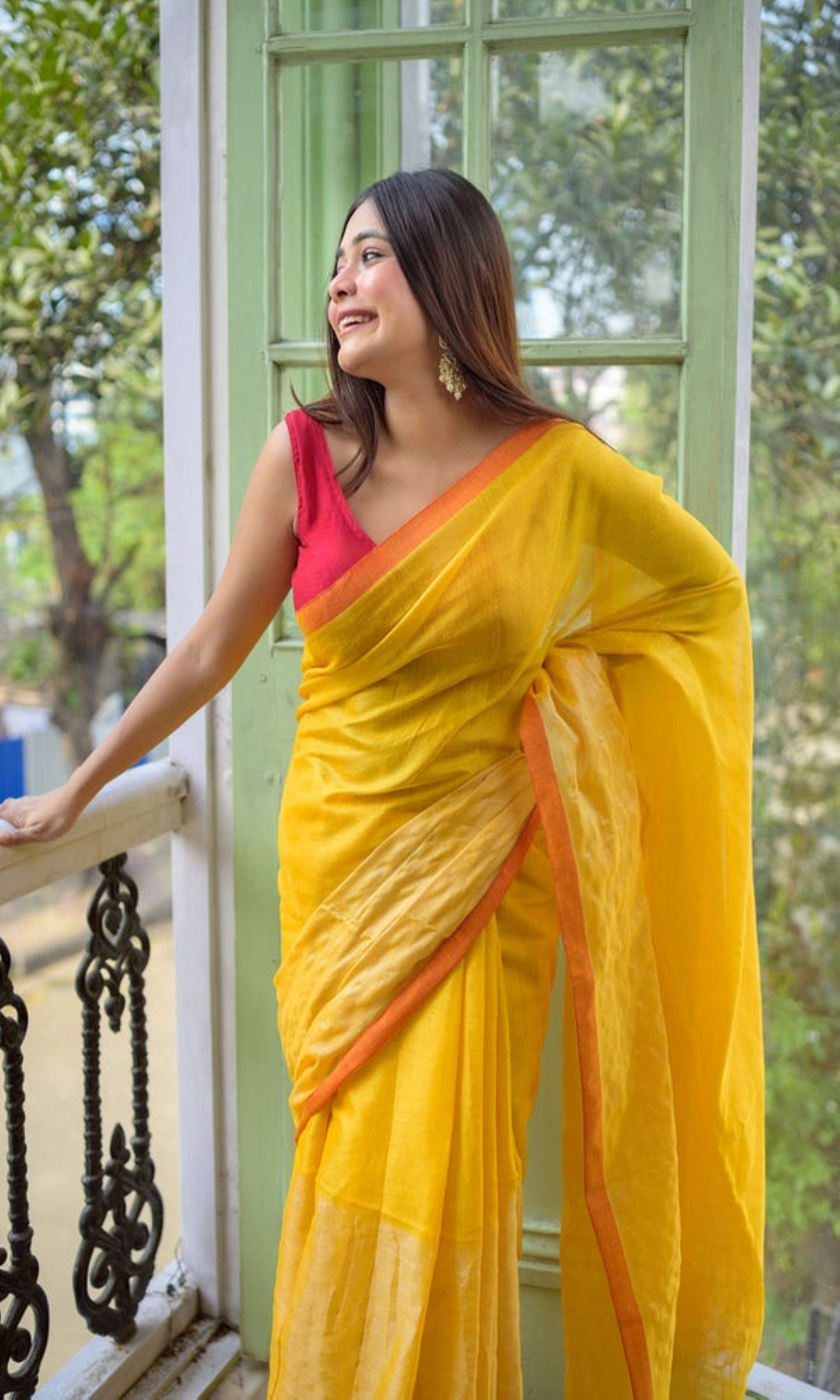 Piyari Fashion Yellow Handloom Tissue Saree - Distacart