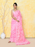 Piyari Fashion Women's Pink Cotton Silk Jamdani Saree - Distacart