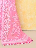 Piyari Fashion Women's Pink Cotton Silk Jamdani Saree - Distacart