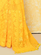 Piyari Fashion Women's Yellow Cotton Silk Jamdani Saree - Distacart