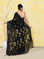 Piyari Fashion Women's Black Cotton Silk Jamdani Saree - Distacart