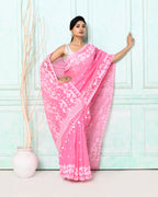 Piyari Fashion Women's Pink Cotton Silk Jamdani Saree - Distacart