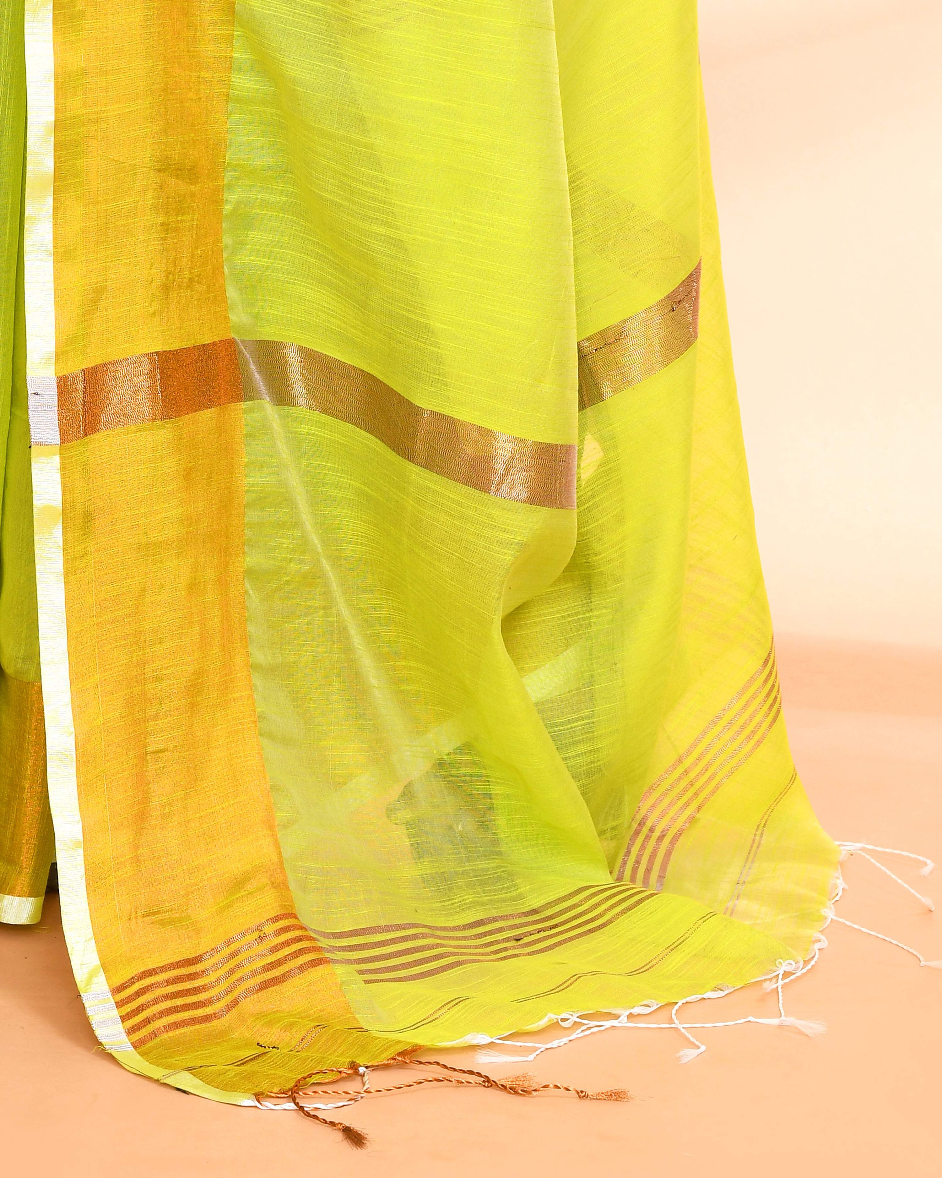 Piyari Fashion Women`s Cotton Silk Lemon Handloom Saree With Blouse - Distacart