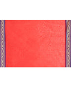 Piyari Fashion Women`s Cotton Silk Red Handloom Saree With Blouse - Distacart