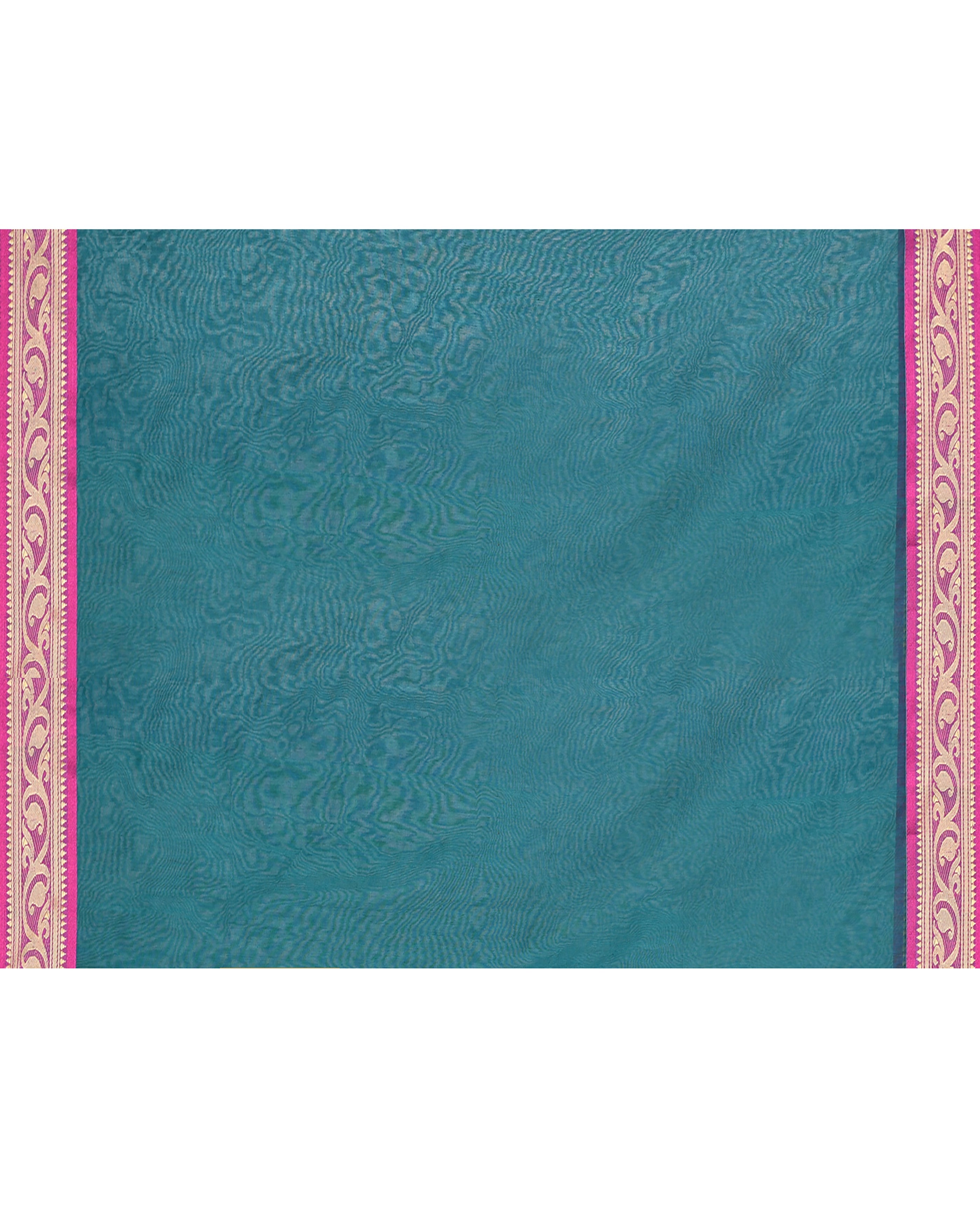 Piyari Fashion Women`s Cotton Silk Teal Handloom Saree With Blouse - Distacart