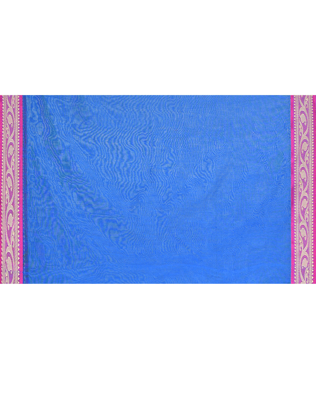 Piyari Fashion Women`s Cotton Silk Blue Handloom Saree With Blouse - Distacart