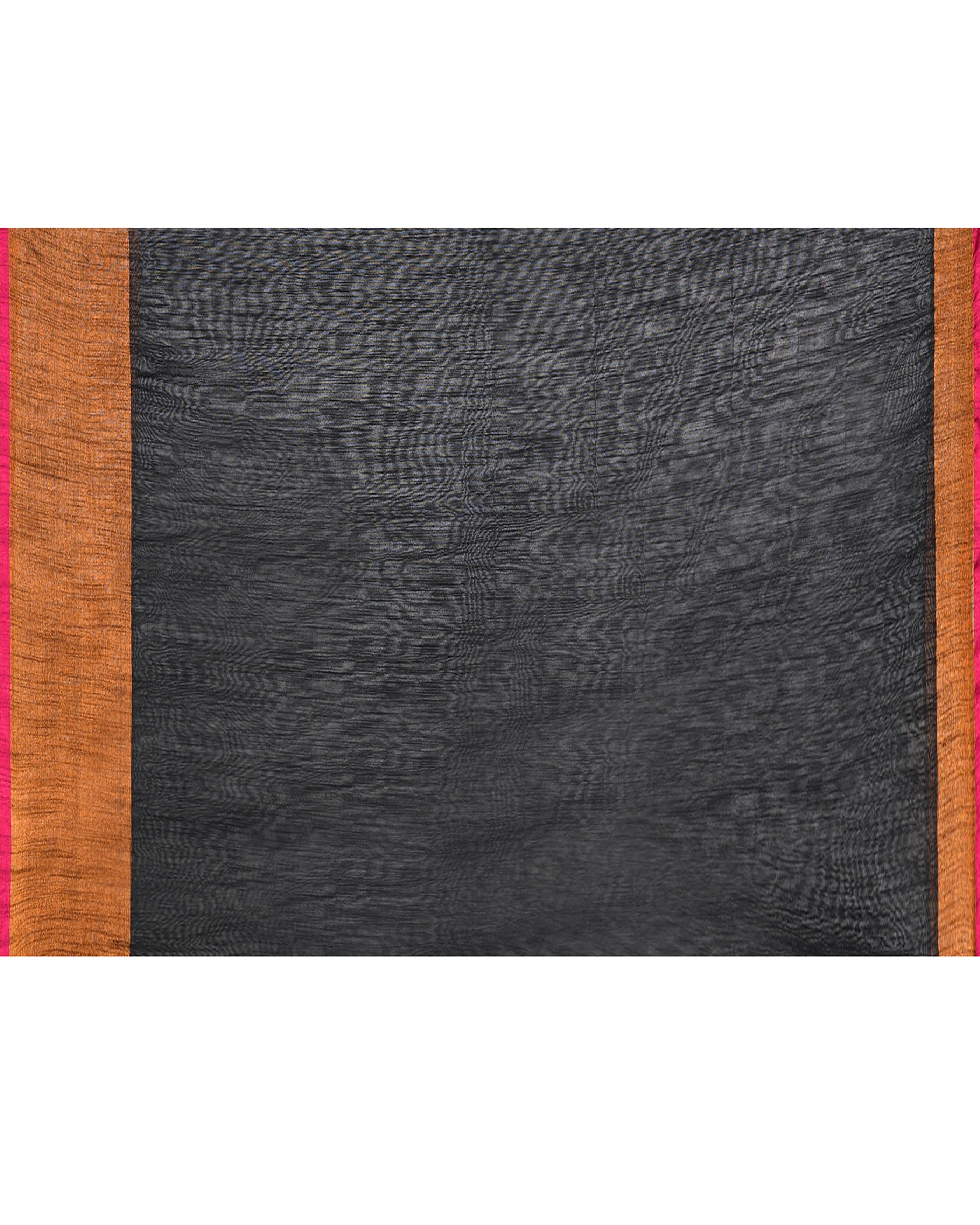 Piyari Fashion Women`s Cotton Silk Black Handloom Saree With Blouse - Distacart