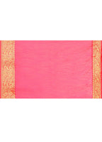 Piyari Fashion Women`s Cotton Blend Rani Handloom Saree With Blouse - Distacart