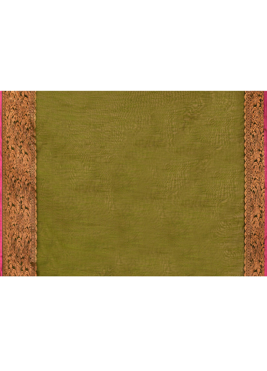 Piyari Fashion Women`s Cotton Blend Moss Green Handloom Saree With Blouse - Distacart