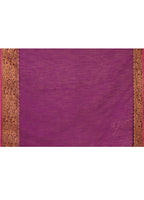 Piyari Fashion Women`s Cotton Blend Magenta Handloom Saree With Blouse - Distacart