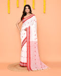 Piyari Fashion Women's White Cotton Handloom Saree - Distacart