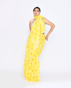 Piyari Fashion Women's Yellow Embellished Cotton Blend Jamdani Saree - Distacart