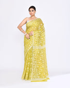 Piyari Fashion Women's Straw Embellished Cotton Blend Jamdani Saree - Distacart