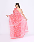 Piyari Fashion Women's Salmon Embellished Cotton Blend Jamdani Saree - Distacart