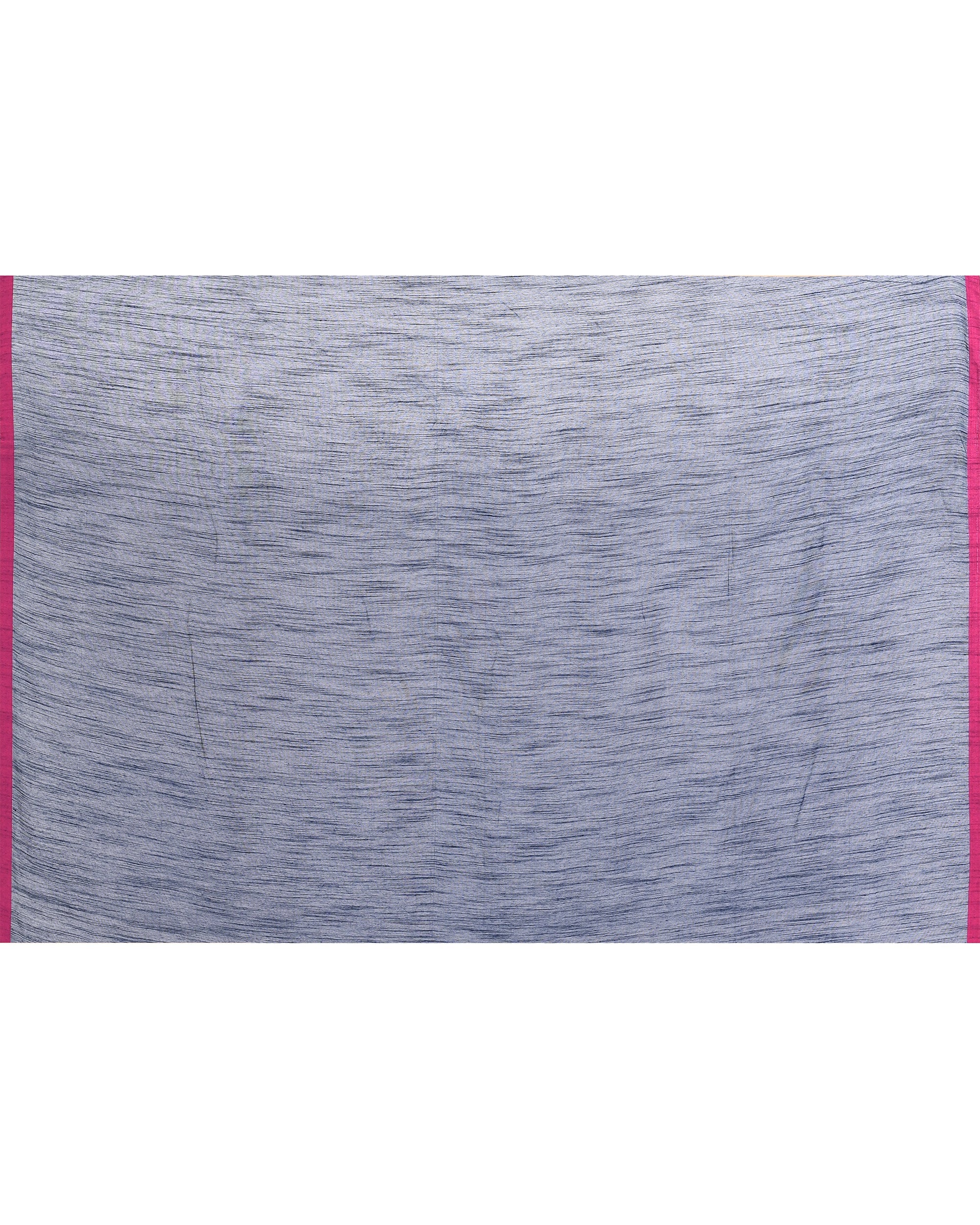 Piyari Fashion Women's Navy Blue Embellished Cotton Blend Jamdani Saree - Distacart