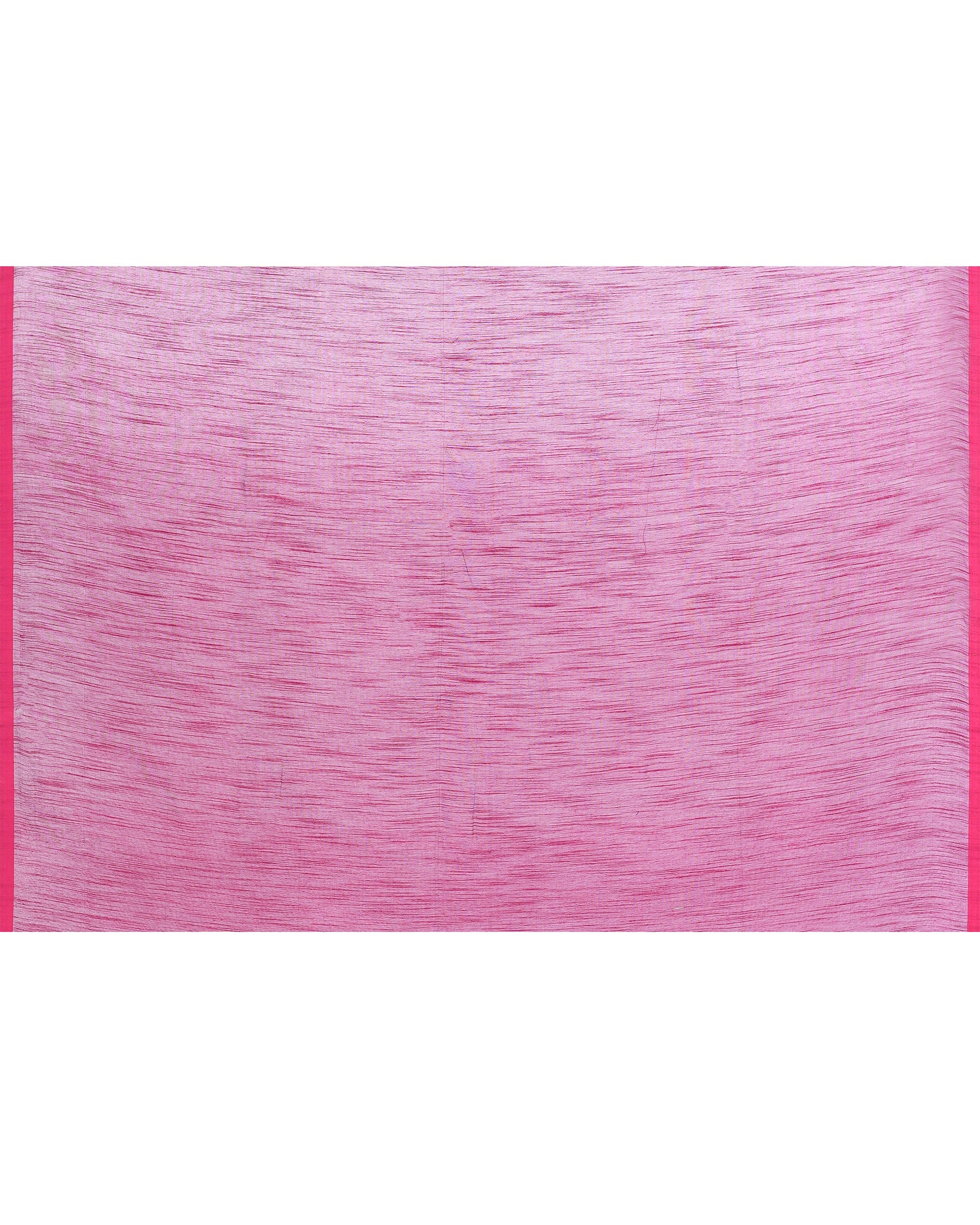 Piyari Fashion Women's Pink Embellished Cotton Blend Jamdani Saree - Distacart