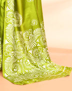 Piyari Fashion PIyari Fashion Olive Printed Saree With Blouse - Distacart