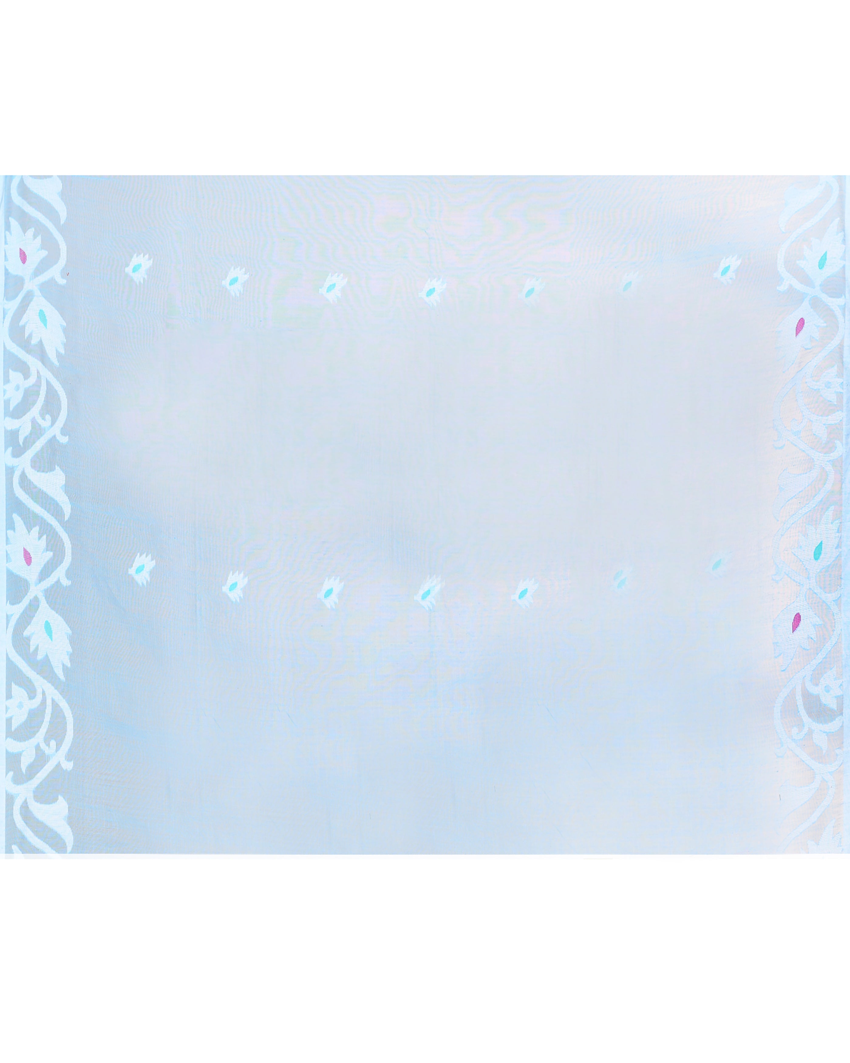 Piyari Fashion Women`s Aqua Hand Work Art Silk Jamdani Saree With Blouse - Distacart