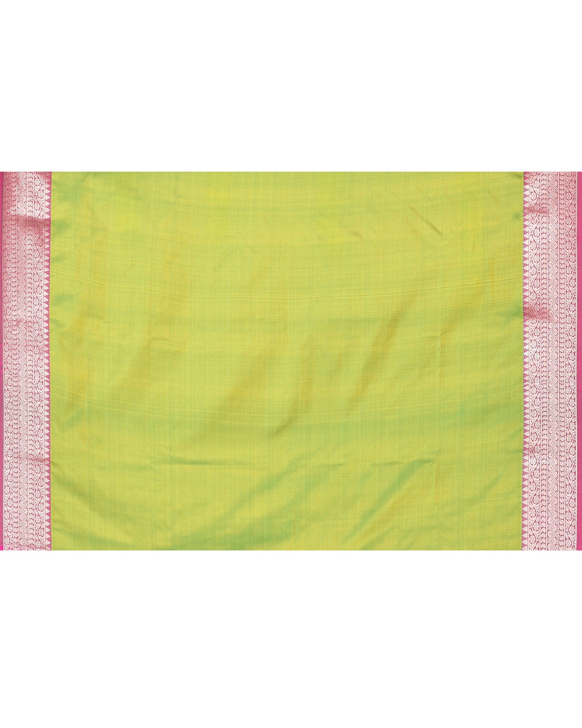 Piyari Fashion Women's Handloom Pastel Pink Yellow Bangalore Silk Saree With Zari Border - Distacart