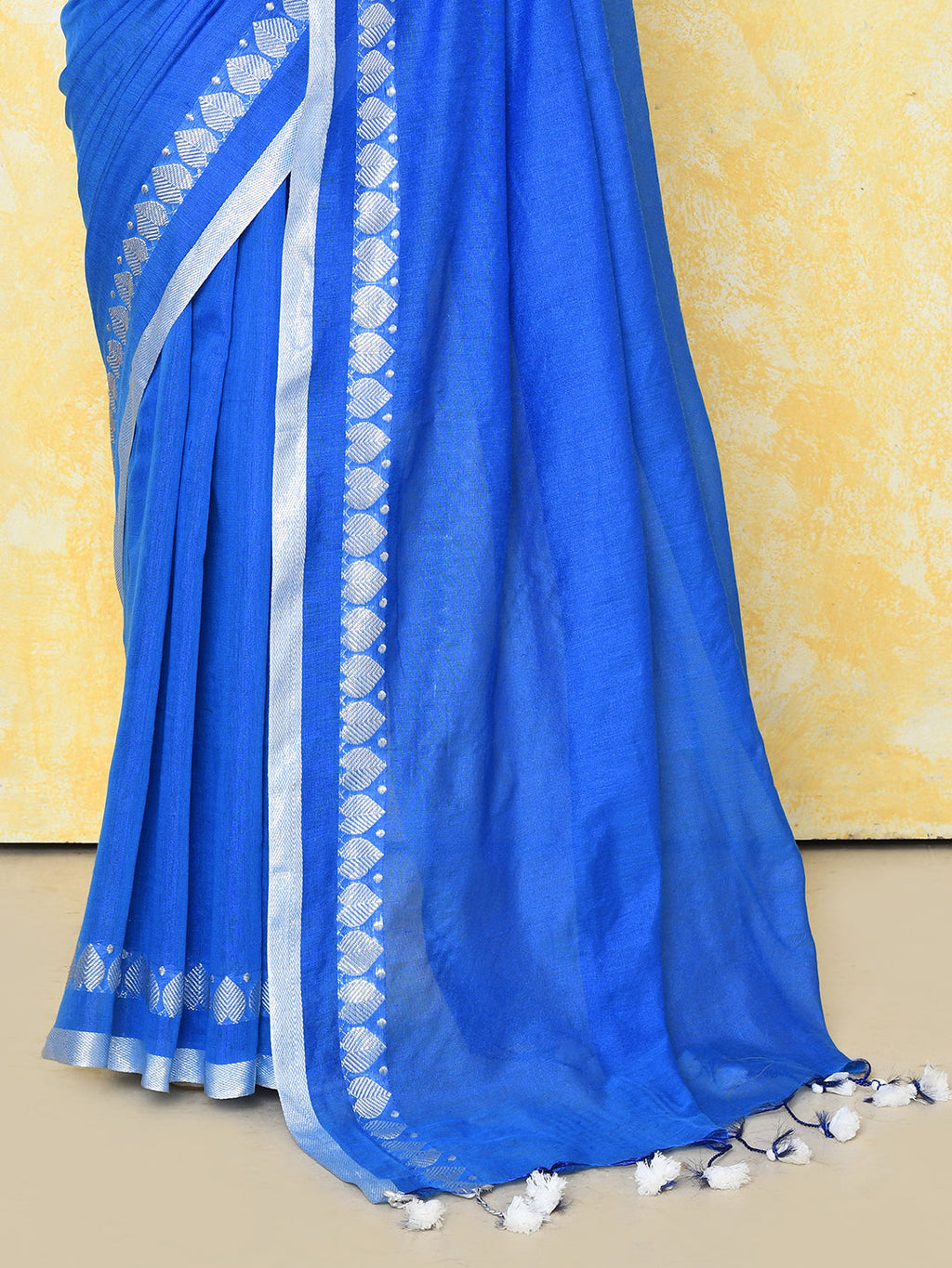 Piyari Fashion Women's Love Border Turquoise Blue Tissue Saree With Blouse Piece - Distacart