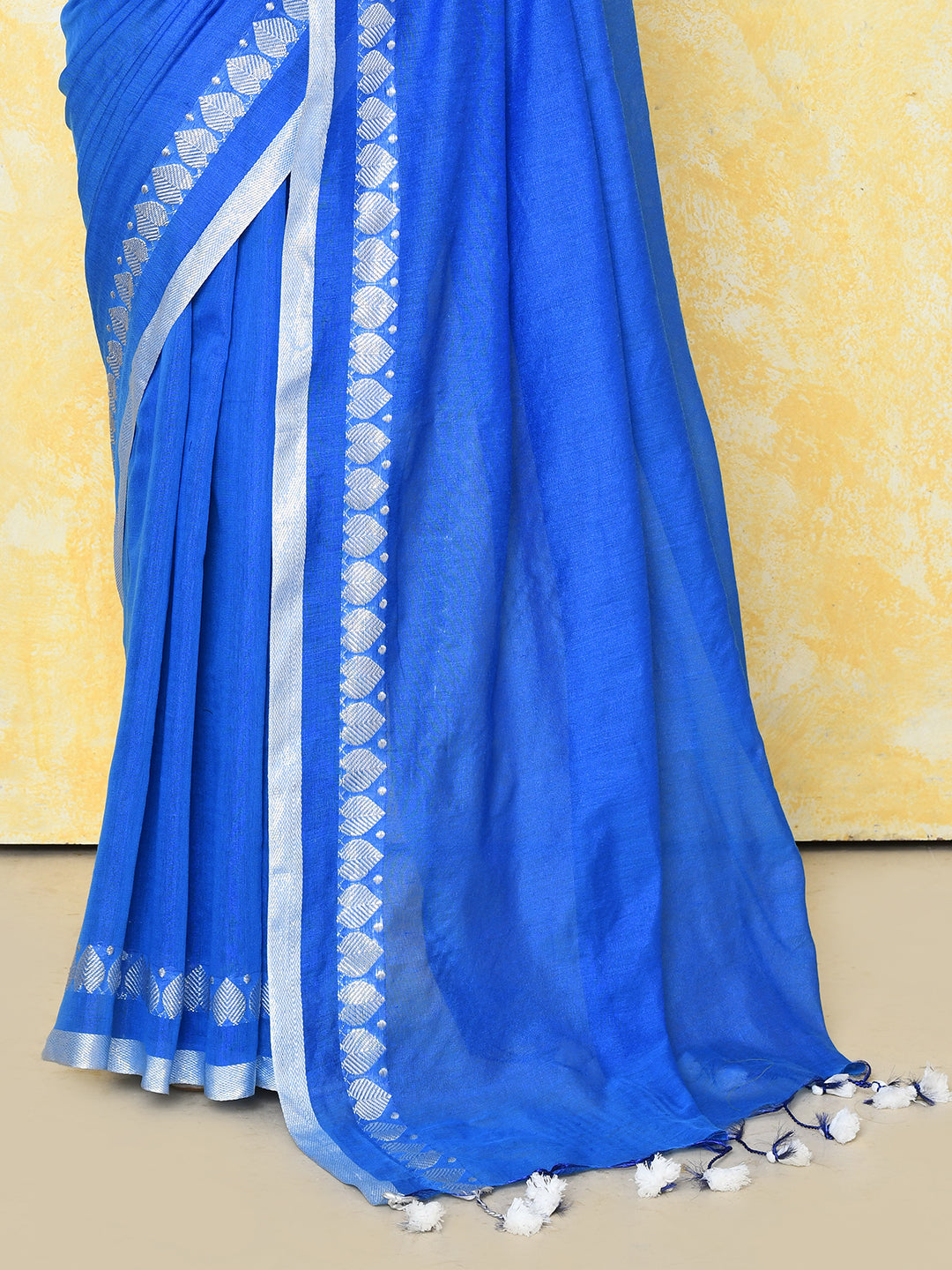 Piyari Fashion Women's Love Border Turquoise Blue Tissue Saree With Blouse Piece - Distacart