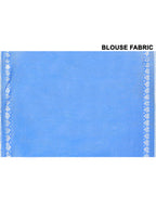 Piyari Fashion Women's Love Border Turquoise Blue Tissue Saree With Blouse Piece - Distacart