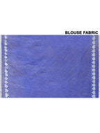 Piyari Fashion Women's Love Border Royal Blue Tissue Saree With Blouse Piece - Distacart