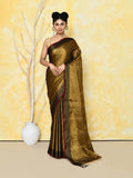 Piyari Fashion Women's Gold Organic Tissue Saree With Blouse Piece - Distacart