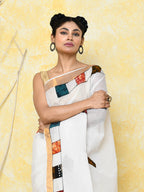 Piyari Fashion Women's White Exclusive Applique Saree With Blouse Piece - Distacart